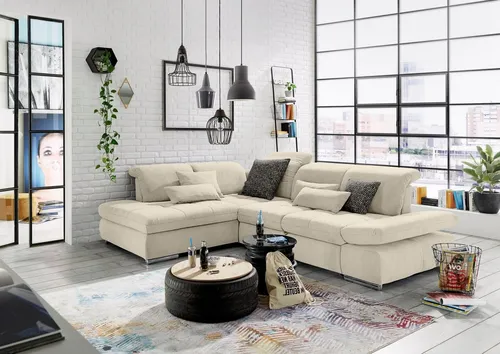 set one by Musterring Ecksofa SO 4100 mit komfortablen Federkern und Kopfteilverstellung, wahlweise mit Bettfunktion und Sitztiefenverstellung, L-Form