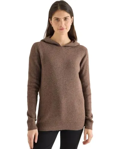 Cecil Damen Softer Kapuzenpullover - Bequemer Strickpullover mit Kapuze und Strukturdetails, ideal für lässige Looks. Der Baumwollmix mit Stretchanteil sorgt für hohen Tragekomfort.