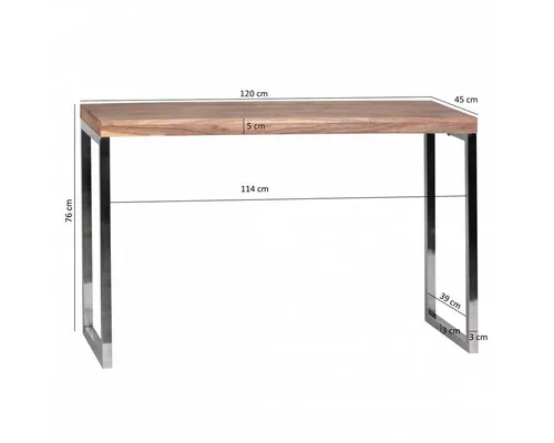 FINEBUY Konsolentisch FB2405 - Anrichte Flur aus Akazien Massivholz - Drohnen-Zubehör mit stilvollem Flurtisch aus handgefertigtem Akazienholz, ein echtes Unikat für Ihr Zuhause.