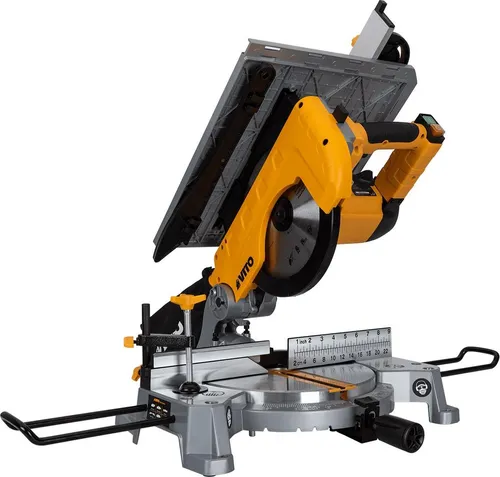 Kombiniertes Winkelschleifgerät Ø250mm, 1800W, 2-in-1 mit verstellbarem Anschlag für verschiedene Schnittwinkel, Marke VITO