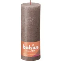Bolsius Rustik-Kerze Shine 190/68 mm Rustikales Taupe
