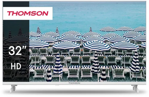 Thomson 32 Zoll Easy TV HD LED Weiß 32HD2S13W - Benutzerfreundlich mit Triple-Tuner, 3-jährige Garantie und rahmenlosem Design für perfekte Unterhaltung