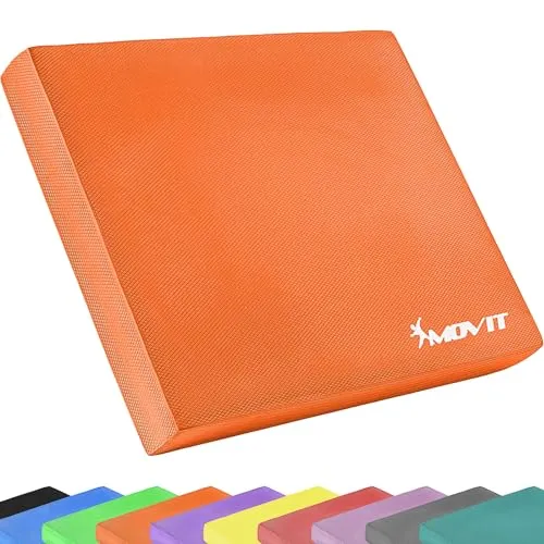 MOVIT Balance Pad DYNAMIC BASE, 50 x 40 cm, 10 Farben - Kompakte Koordinationsmatte für effektives Balancetraining. Ideal für Fitness, Yoga und Pilates. Rutschfest und gelenkschonend, unterstützt die Verbesserung von Gleichgewicht und Koordination.