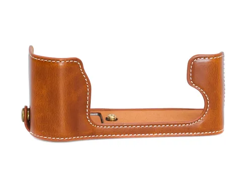 Halbschale Fujifilm X-E1 / X-E2 Tasche Etui Kunstleder braun CC1766b