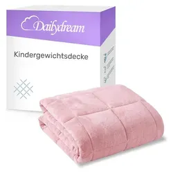 Dailydream Kinder Gewichtsdecke 135x200 cm | Kuschelig rosa | 2,5 kg | Hochwertige Füllung