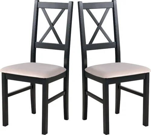 Esszimmerstuhl 2er-Set, Schwarz