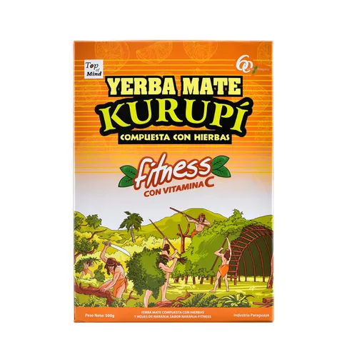 Mate Tee Kurupi Fitness mit Orangenschale Paraguay Kräutertee Detox 500g