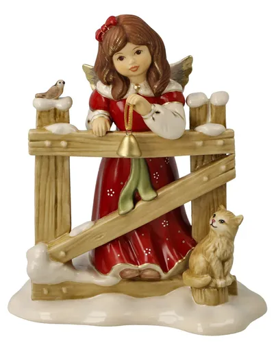 Goebel Engel Gartenbesuch am Gartenzaun Katze 17 cm Neu OVP 4611