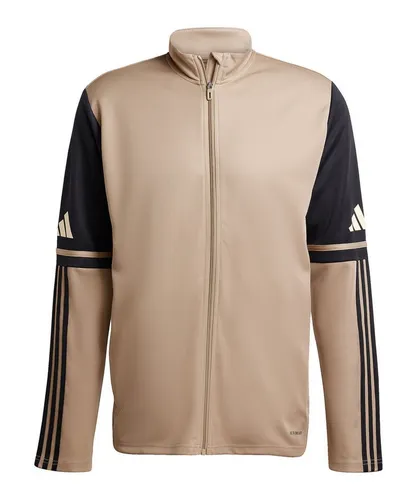 adidas Herren SQUADRA25 TRAINING JACKET - Blanch Cargo/Black/Warm Vanilla, XL - Trainingsjacke aus 100 % recyceltem Polyester mit AEROREADY-Technologie für optimalen Feuchtigkeitstransport und praktischen Reißverschlusstaschen.