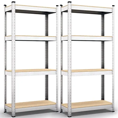 Schwerlastregal 2 x 1600x800x400 (80kg) Steckregal Kellerregal Lagerregal Werkstattregal