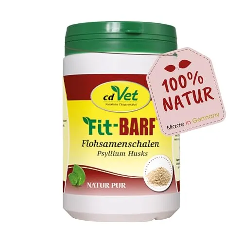 Fit-BARF Flohsamenschalen 170 g - Einzelfuttermittel für Hunde und Katzen, natürliche Quelle für lösliche Ballaststoffe und Unterstützung bei Analdrüsenproblemen