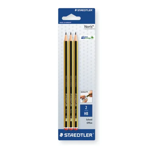 Noris® 120 Bleistift Blisterkarte mit 3 Bleistiften HB
