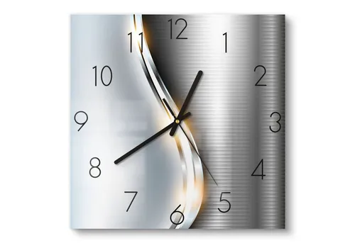 DEQORI Glasuhr 30x30 cm in silber von DEQORI