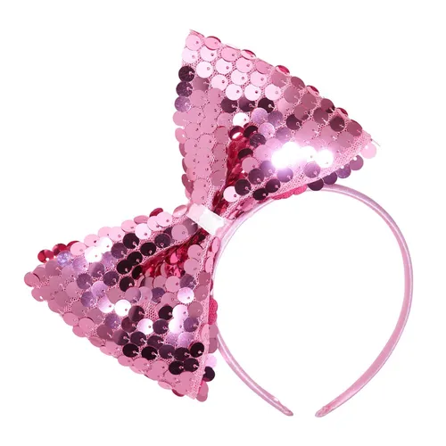 Pailletten Haarschmuck - pink - 80er Jahre Haarschmuck