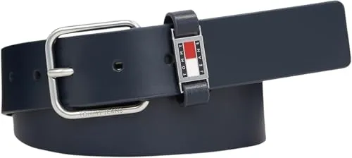 Tommy Jeans TJM SCANTON 3.5 Ledergürtel - Hochwertiger Gürtel aus langlebigem Leder mit stufenlos verstellbarer Einfachdornschließe, ideal für legere Outfits.