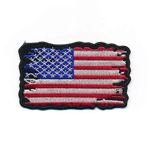 hegibaer 80 x 50 mm Amerika Retro Flagge USA Flag Washington Aufnäher Aufbügler 1157 X