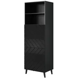 Mirjan24 Standregal Weiß Hochglanz 60x177 cm - Stylisches Standregal für Ihr Wohnzimmer: 60 cm breit, 177 cm hoch und 40 cm tief. Mit grifflosen Türen für einen modernen Look und einfachem Selbstaufbau. Perfekt zur Präsentation Ihrer Bücher und Deko.
