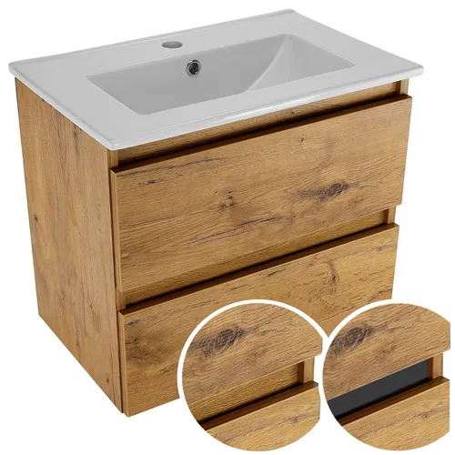 paplinskimoebel Wachbeckenunterschrank Toilette Hänged Schublade Gästebad 60x40