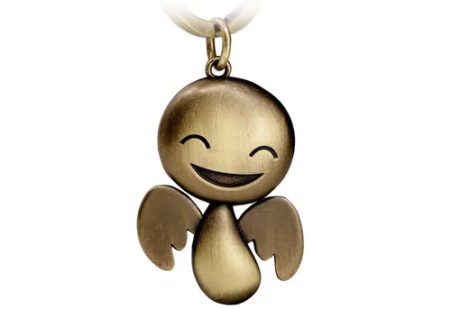 FABACH Schlüsselanhänger Schutzengel Happy in gold von FABACH