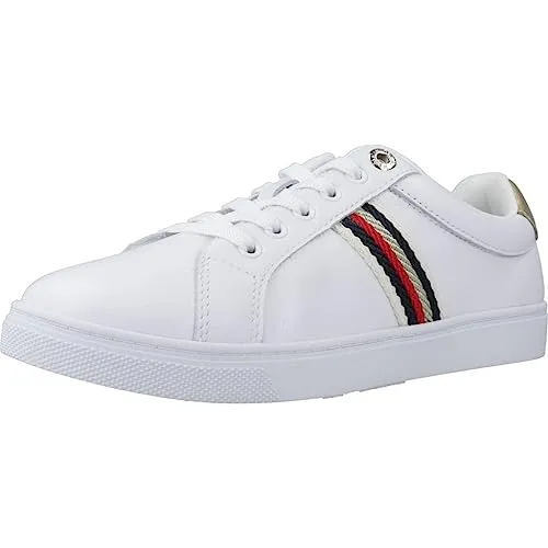 Tommy Hilfiger Damen Schuhe Corporate Webbing Sneaker Weiß Sneakers 39