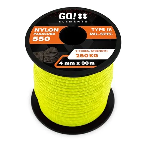 Paracord 550 Typ III | ø 4mm in gelb von GO!elements
