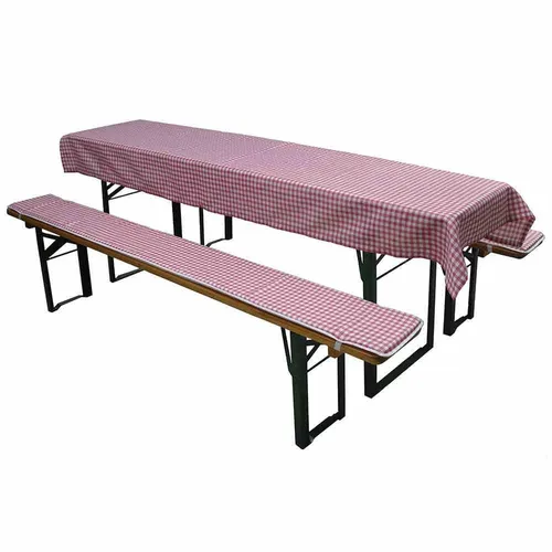 GARDAMO Festzeltgarnitur Auflagen 3tlg, rot-weiß