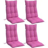 vidaXL Hochlehner Auflagen 4 STK. in pink von vidaXL