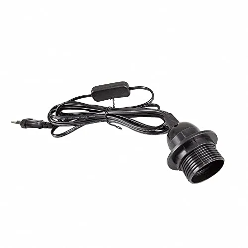 Mextronic E27 Lampenfassung mit Schalter Netzkabel 3,5m Lampenaufhängung Sokel 350SW schwarz