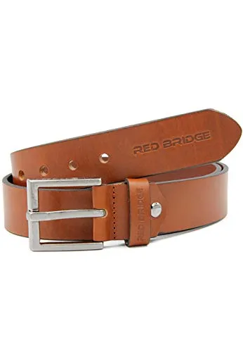 Redbridge Klassischer Gürtel Ledergürtel Echtleder Herrengürtel Premiumqualität Braun 110