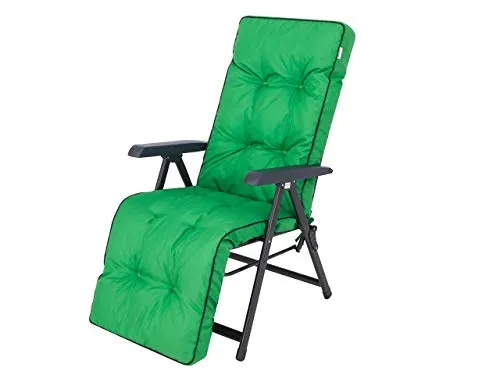 Bjird Liegenauflage für Gartenstuhl mit Fußstütze 160x50x8 - Gartenliegenauflagen aus strapazierfähigem, wasserabweisendem Material, ideal für klappbare Gartenmöbel. Extra dicke Polsterung für maximalen Komfort und einfache Reinigung mit einem feuchten Tuch.