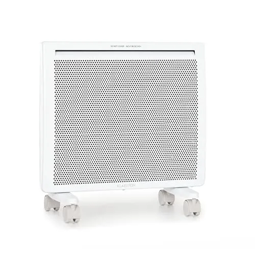 Klarstein Elektroheizung 1000 W - Elektroheizkörper mit Konvektor- und Infrarotheizung für optimale Wärmeverteilung und Energieeffizienz. Mit offener Fenstererkennung zur Stromersparnis und praktischem Touch-Display.