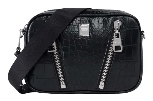 REPLAY Umhängetasche Crossbody Bag Black - Modische REPLAY Umhängetasche in edler Krokolederoptik. Mit verstellbarem Schulterriemen und geräumigem Hauptfach für Ihre Essentials. Ideal für Alltag und besondere Anlässe.