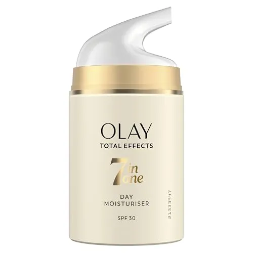 Olaz Total Effects | Feuchtigkeitsspendende Gesichtscreme mit Niacinamid & Vitamin C. Bekämpft 7 Zeichen der Hautalterung, parfümfrei