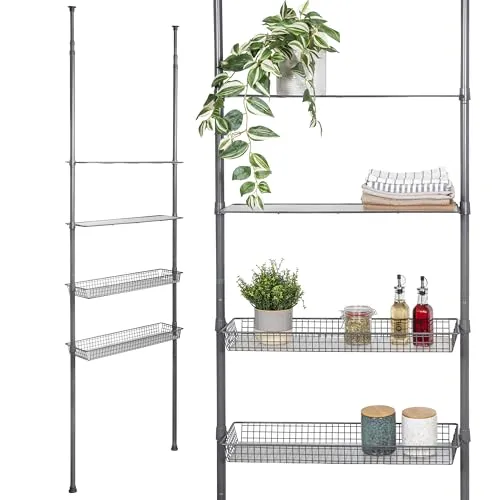 bremermann Teleskop-Regal mit 2 Körben und 2 Ablagen von Bremermann