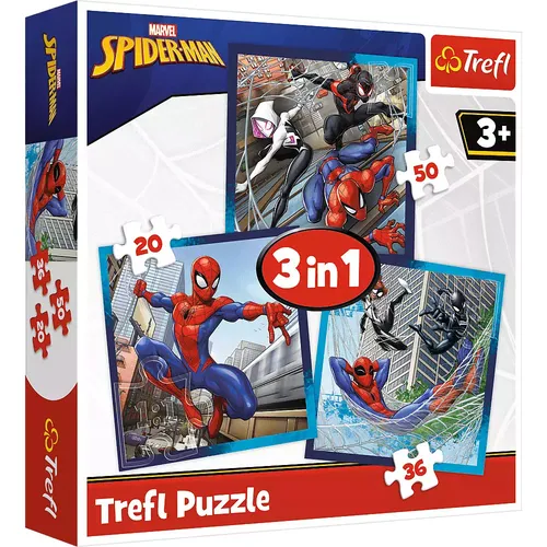 Puzzle 3w1 Marvel Spider-Man. Pajęczy przyjaciele Trefl 5900511348743