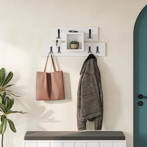 HOCUS PICUS Wandgarderobe mit 6 Haken und Würfelregal