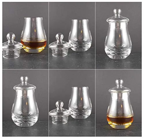 Produktbild H-BO 6 Spey Dram Nosing Tasting Whisky Whiskey Gläser + 6 Glasdeckel