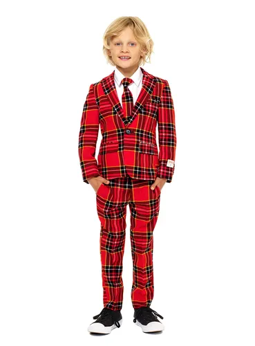 Boys Lumberjack in rot von OppoSuits