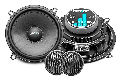 Option BASE-130-2-Wege 13cm Komponenten Lautsprecher-System - 3 Ohm, 86dB, 55 Watt RMS - 1 Paar Auto Lautsprecher