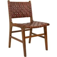Holzstuhl 2er-Set DROP PERUGIA - Hochwertiger Komfort und elegantes Design - Stühle aus massivem Teakholz und 100% Leder, bieten hohen Sitzkomfort und koloniales Design. Ideal für Esszimmer oder als stilvolle Einzelstücke.
