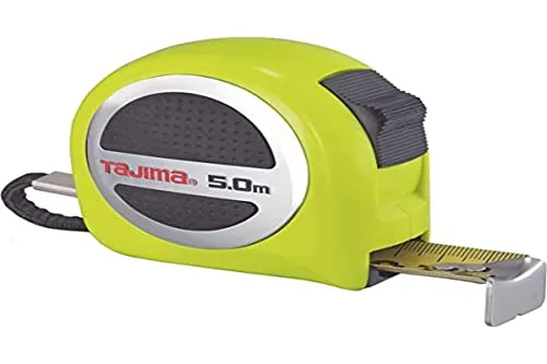 Tajima Maßband GASP25-50EB-EUR, W-THICK Lock, 5m - Messgeräte für präzise Messungen, mit 25mm breitem Band und guter Ablesbarkeit im Sonnenlicht. Ideal für Bau- und DIY-Projekte, robustes ABS-Gehäuse und Gürtelclip für praktische Handhabung.