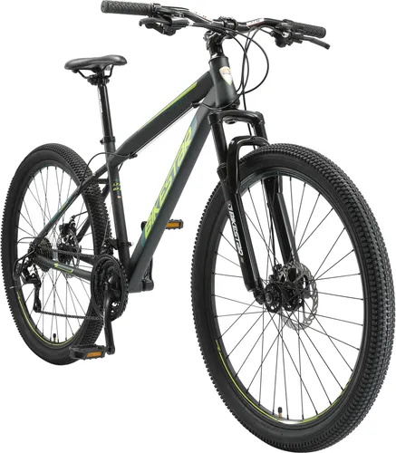 Mountainbike 27,5 Zoll mit 21 Gängen und Shimano Schaltwerk - Robustes Mountainbike für Damen und Herren mit 21-Gang Shimano Kettenschaltung, ideal für Stadt und Natur. Genießen Sie effektives Fahren dank leichtem Stahlrahmen und stabiler Gabelfederung.