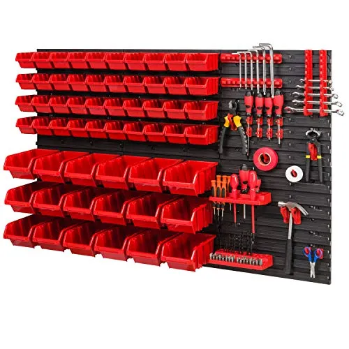 Lagersystem 780x1158mm Stapelboxen Wandregal Sichtlagerkästen Schüttenregal Lagersystem 58 Boxen