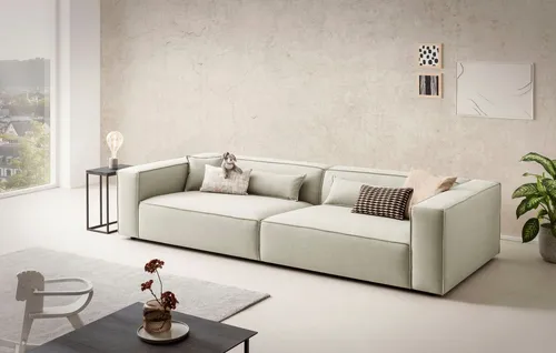 LeGer Home by Lena Gercke 3-Sitzer PIARA XXL, Sofa mit Kedernaht
