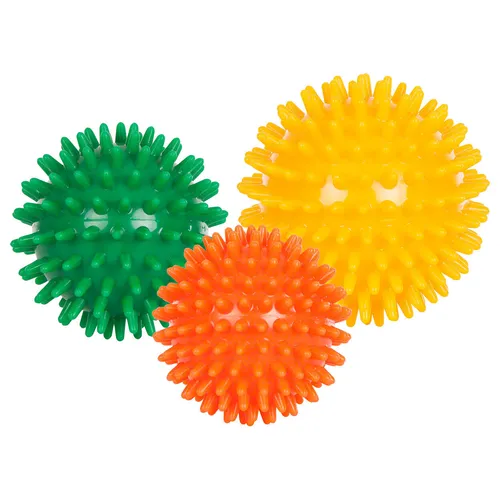 Igel-Ball mittel, 3er Set, Massageball, Noppenball, Faszienball