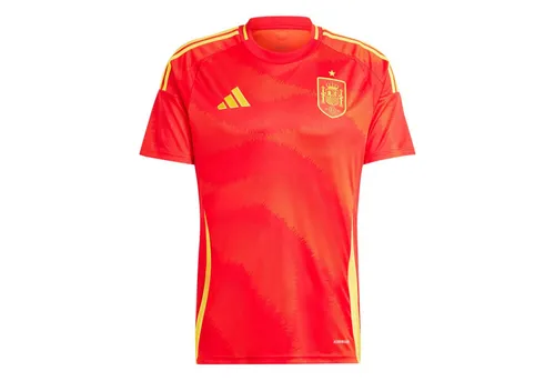 ADIDAS Herren Trikot Spanien 24 Heimtrikot - Trikot für Fußballfans, inspiriert von Spaniens Nationalblume und Flamenco. Mit AEROREADY Technologie für optimalen Komfort und aus 100% recycelten Materialien hergestellt.