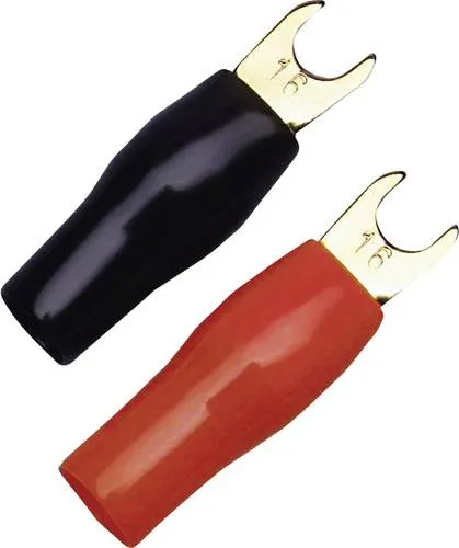 Sinuslive KSI 16 Gabelkabelschuh 16mm² Loch-Ø=5mm Teilisoliert Schwarz, Rot 10St.