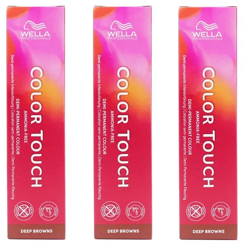 Wella Color Touch Tönungscreme Haarfarbe, (3er Pack) je 60ml