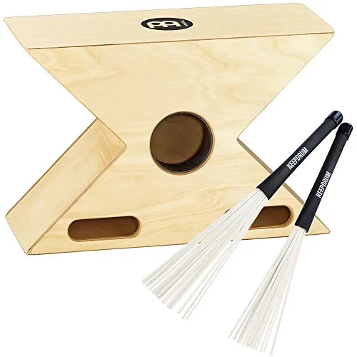 Produktbild Meinl HTOPCAJ3NT Hybrid Slap-Top Cajon mit Bongo und keepdrum Nylon Brushes
