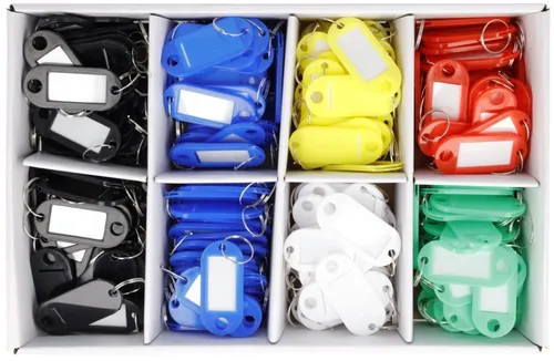 WESTCOTT Schlüsselanhänger mit Ring, sortiert, 200er Pack 200